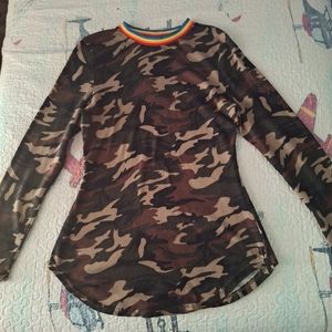 Rue 21| Women's Long Sleeve Camo Shirt Size M